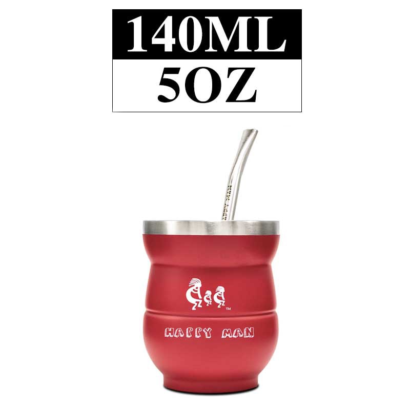 1 Set/Los Yerba Mate Kürbisse Edelstahl Calabash Tassen Kits Doppelwandige Wärmeisolierung Mit Strohhalm Und Reinigungsbürste