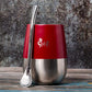 1 Set/Los Yerba Mate Kürbisse Edelstahl Calabash Tassen Kits Doppelwandige Wärmeisolierung Mit Strohhalm Und Reinigungsbürste
