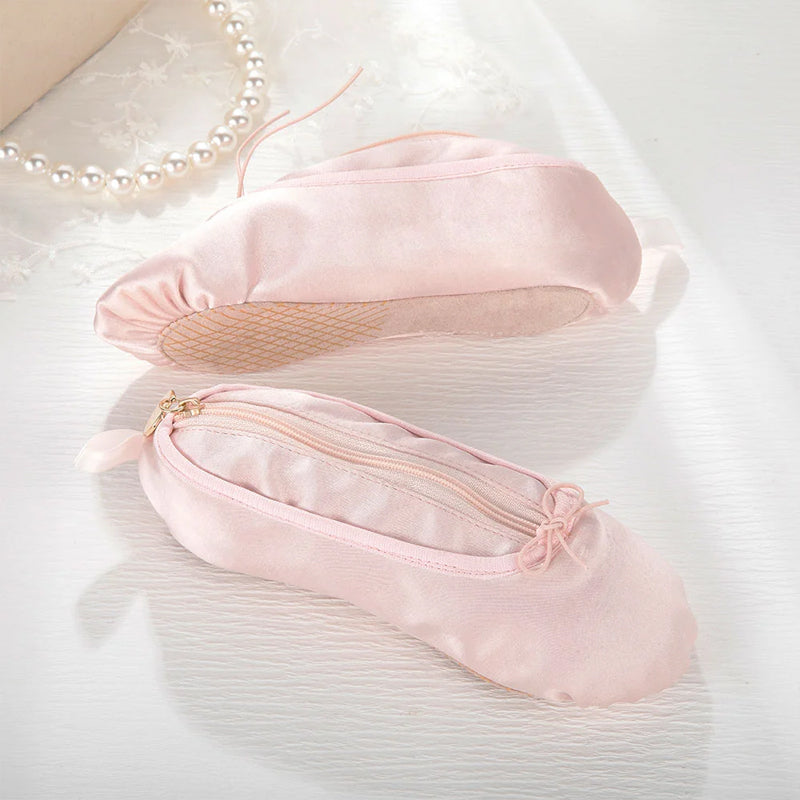 Frendorf | Personalisierte pinke Ballettschuh-Stil Make-up-Tasche