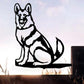 Frendorf | Metal Dog Silhouette Welpen Garten Dekoration