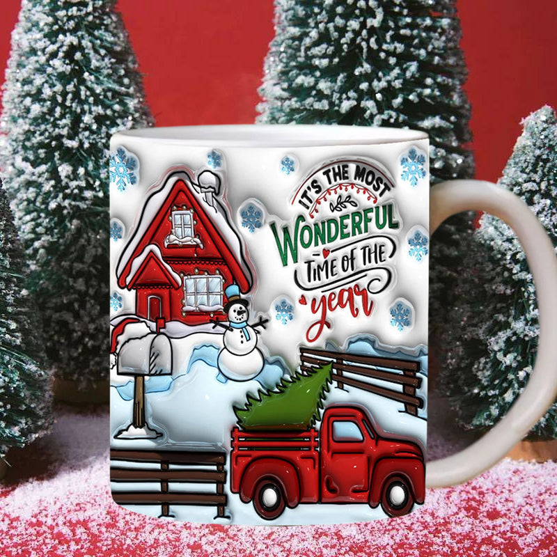 Frendorf | 3D Weihnachts-Gingerman Keramik Kaffeetasse