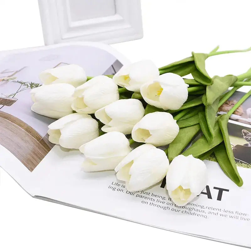 10 Köpfe Tulpen Künstliche Blumen