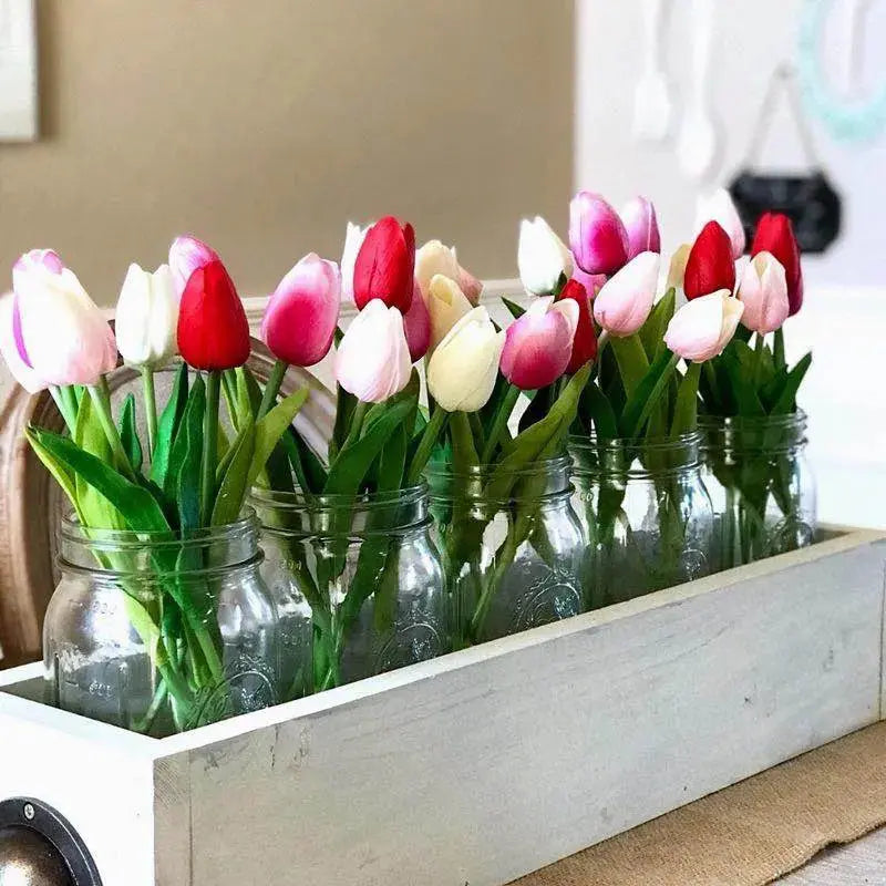10 Köpfe Tulpen Künstliche Blumen