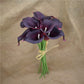10 marineblaue Calla-Lilien PU Real Touch Blumen Hochzeitsdekoration Sträuße Tischdekoration Kunstblumen Wohnkultur