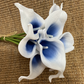 10 marineblaue Calla-Lilien PU Real Touch Blumen Hochzeitsdekoration Sträuße Tischdekoration Kunstblumen Wohnkultur