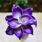 10 marineblaue Calla-Lilien PU Real Touch Blumen Hochzeitsdekoration Sträuße Tischdekoration Kunstblumen Wohnkultur