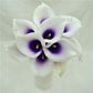 10 marineblaue Calla-Lilien PU Real Touch Blumen Hochzeitsdekoration Sträuße Tischdekoration Kunstblumen Wohnkultur