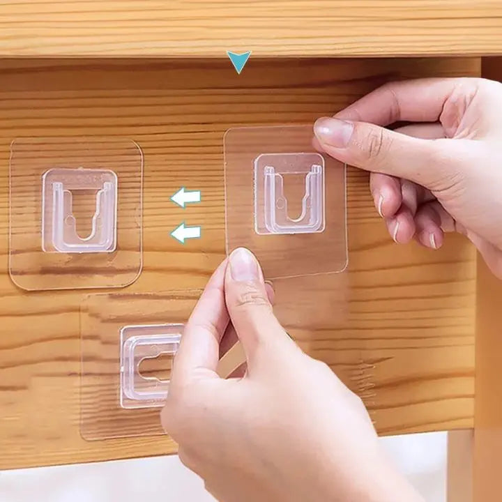 Frendorf | 10 Paar Transparente Wandhaken – stark haftend & vielseitig einsetzbar