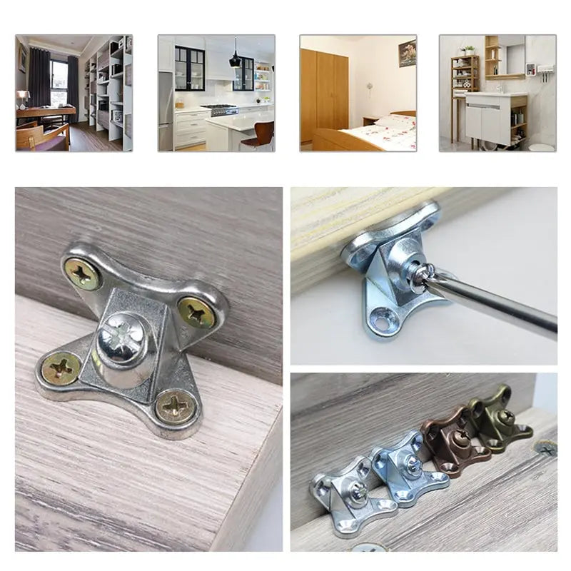 Frendorf | 10 Stück abnehmbares Eckverbinder-Set für Möbel