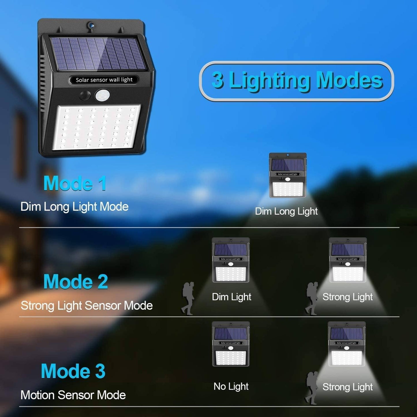 Frendorf | 10er-Pack: 42 LED Außen Solar Licht