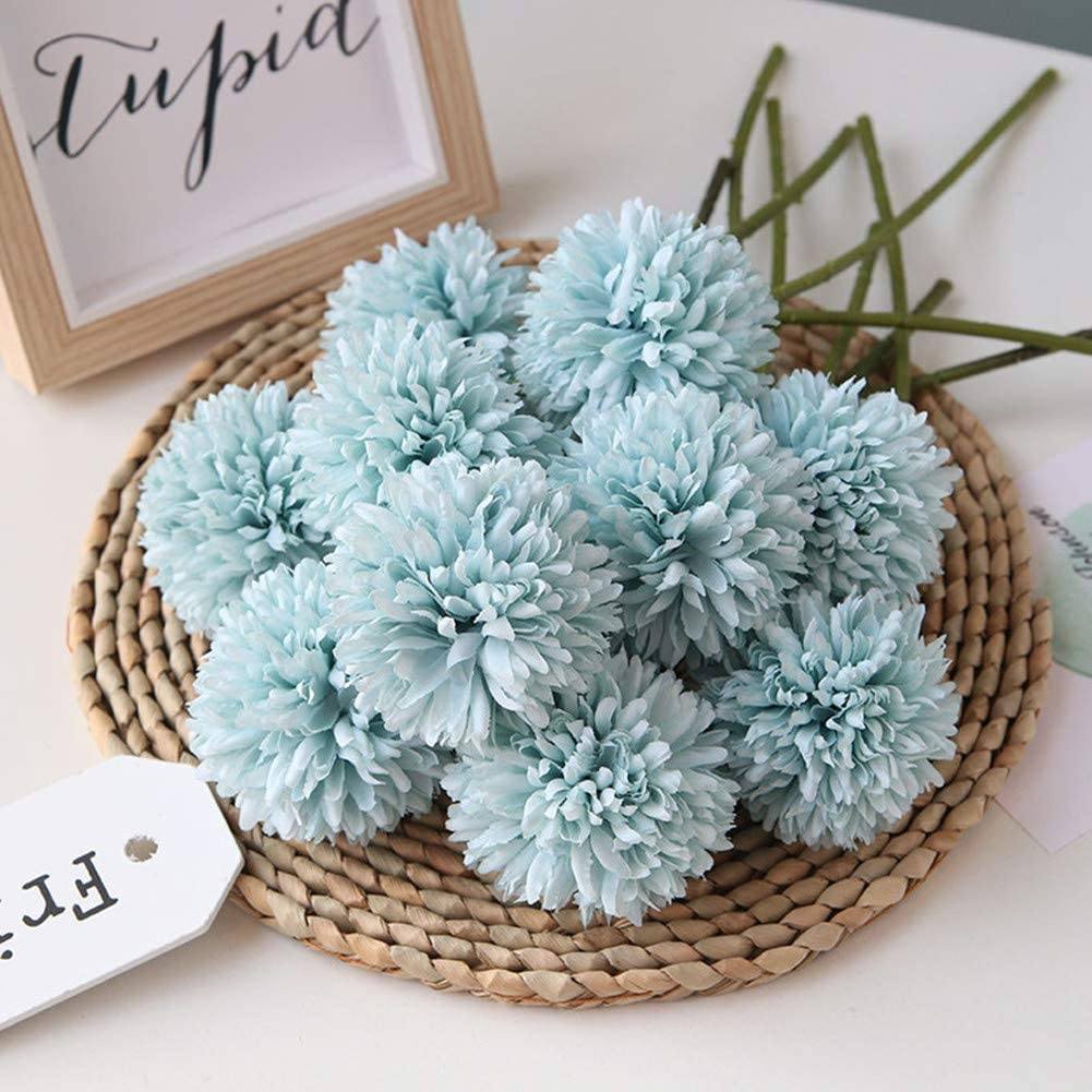 Frendorf | 10-Teilig: Künstliche Blumen Chrysanthemen Ball Blumenstrauß