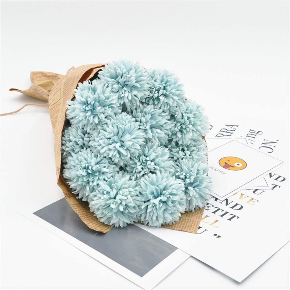 Frendorf | 10-Teilig: Künstliche Blumen Chrysanthemen Ball Blumenstrauß