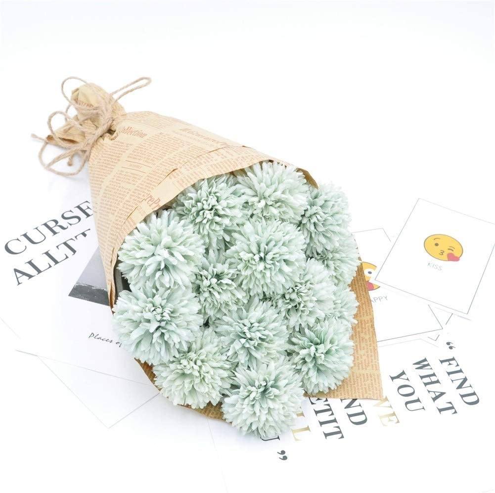 Frendorf | 10-Teilig: Künstliche Blumen Chrysanthemen Ball Blumenstrauß