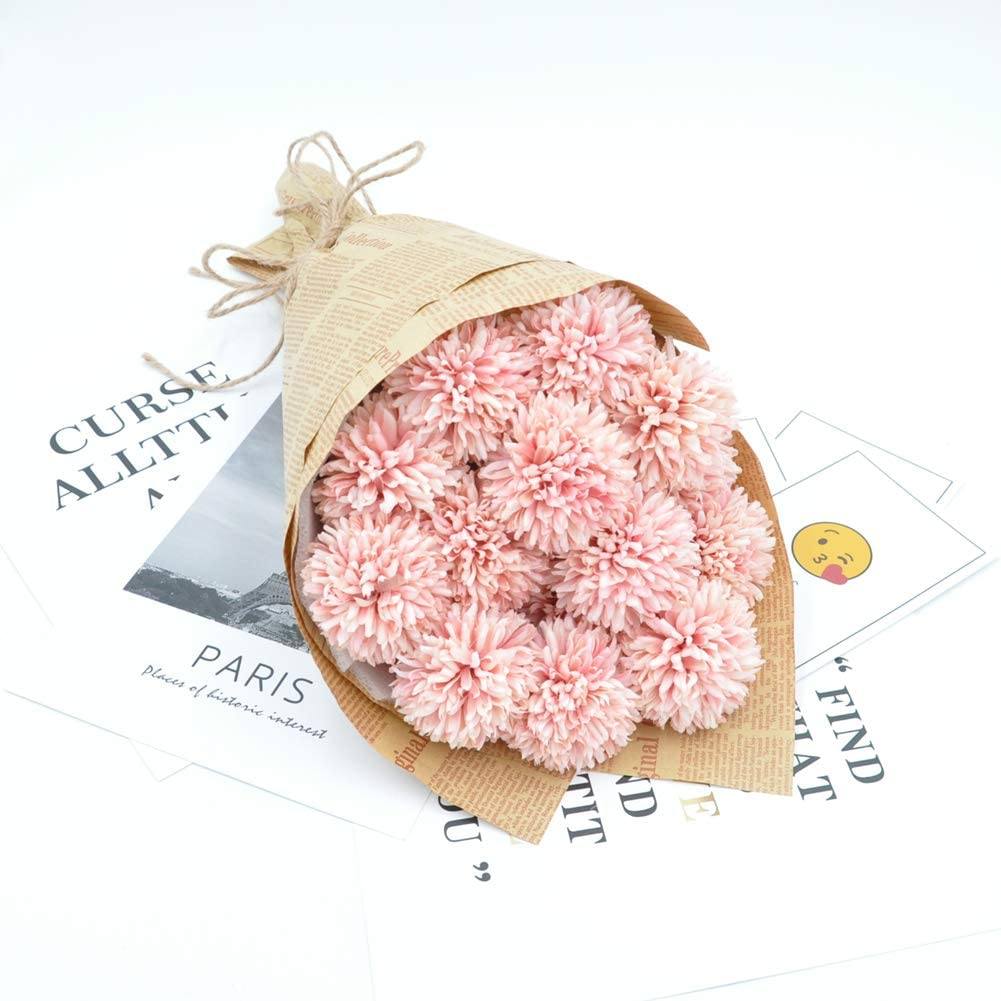 Frendorf | 10-Teilig: Künstliche Blumen Chrysanthemen Ball Blumenstrauß