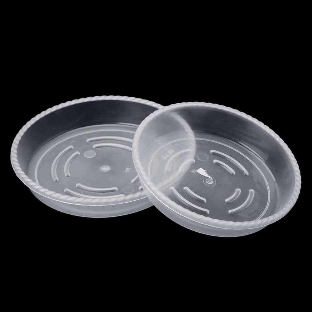 Frendorf | PlanterShield 10-teiliges Transparentes Kunststoff-Untersetzer-Set | Pflanzenschutz für Zuhause und Garten