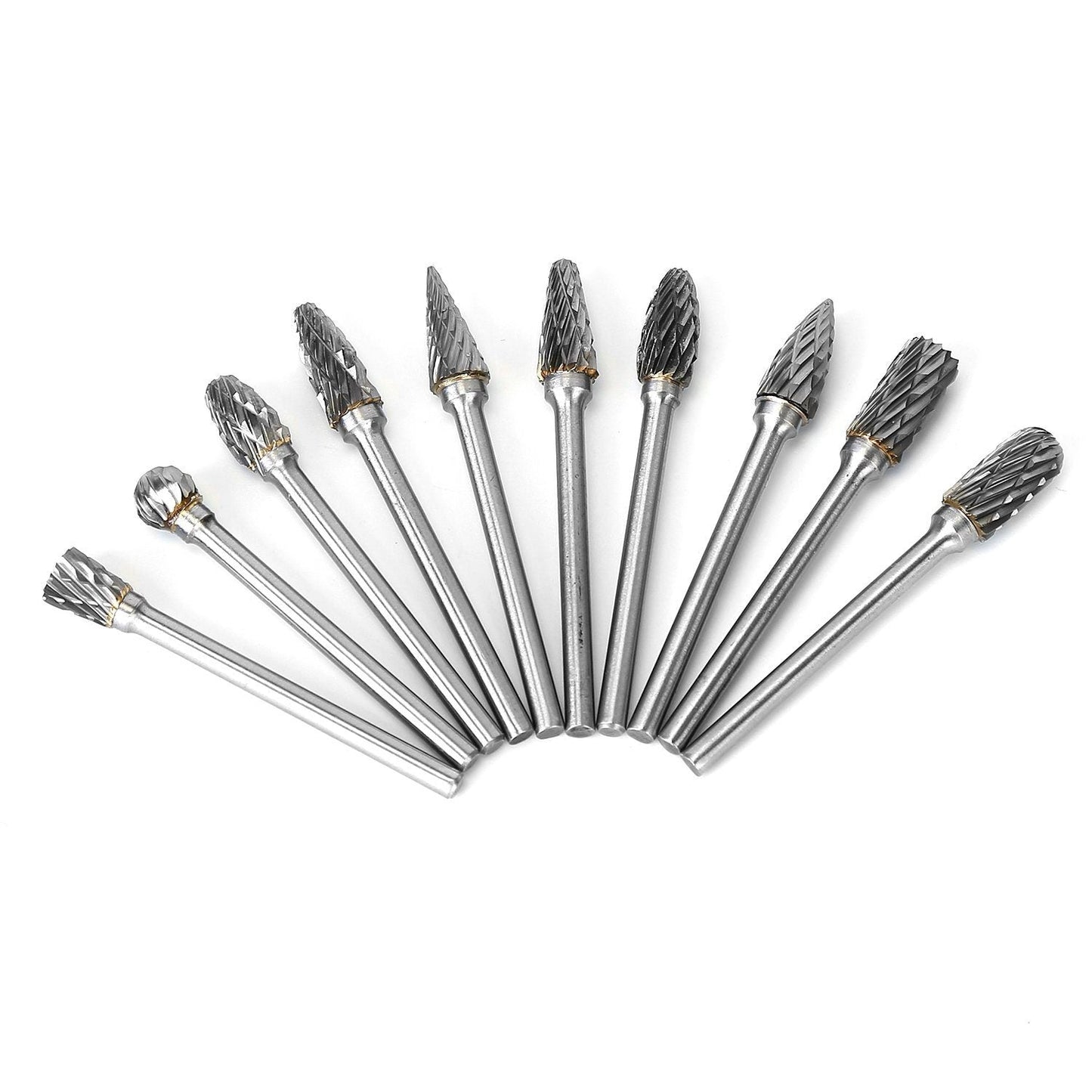Frendorf | 10-teilig: Doppelschneidige Hartmetall-Rotationsfräser-Bit-Set