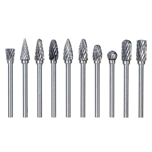 Frendorf | 10-teilig: Doppelschneidige Hartmetall-Rotationsfräser-Bit-Set