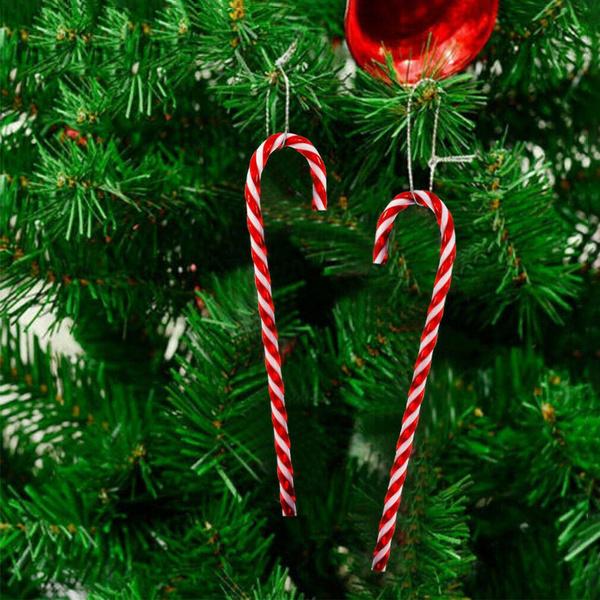 Frendorf | 10-teilig: Plastik-Zuckerstangen-Ornamente