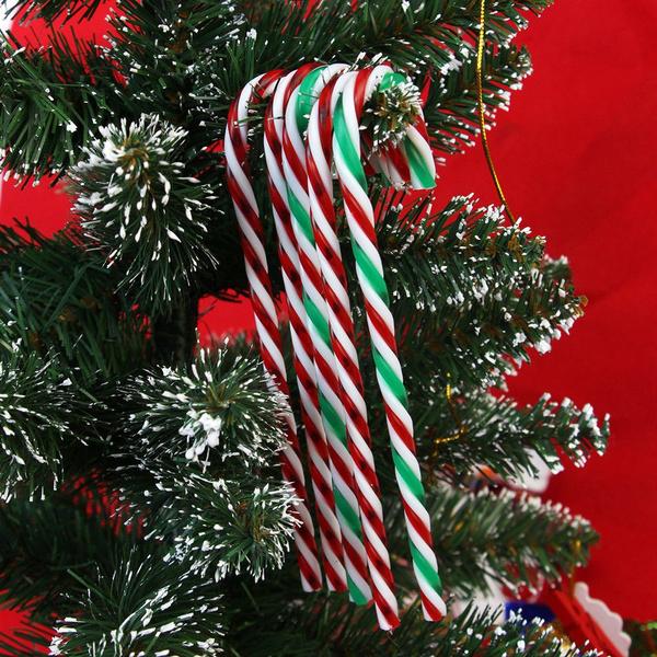 Frendorf | 10-teilig: Plastik-Zuckerstangen-Ornamente