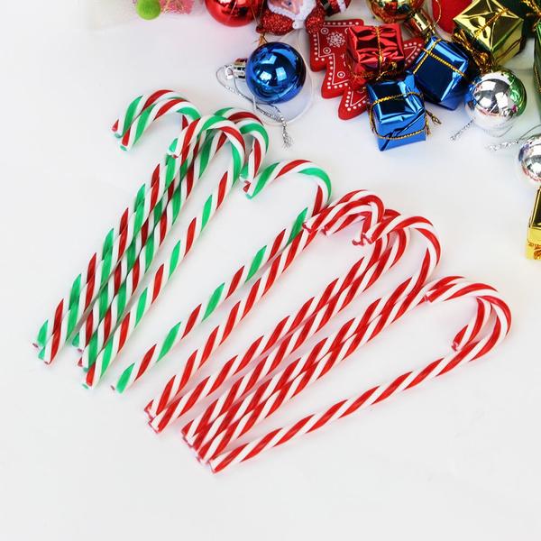 Frendorf | 10-teilig: Plastik-Zuckerstangen-Ornamente
