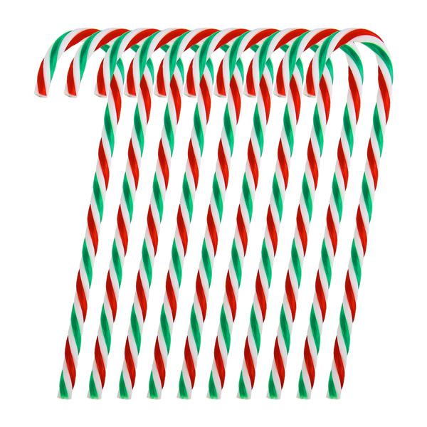 Frendorf | 10-teilig: Plastik-Zuckerstangen-Ornamente
