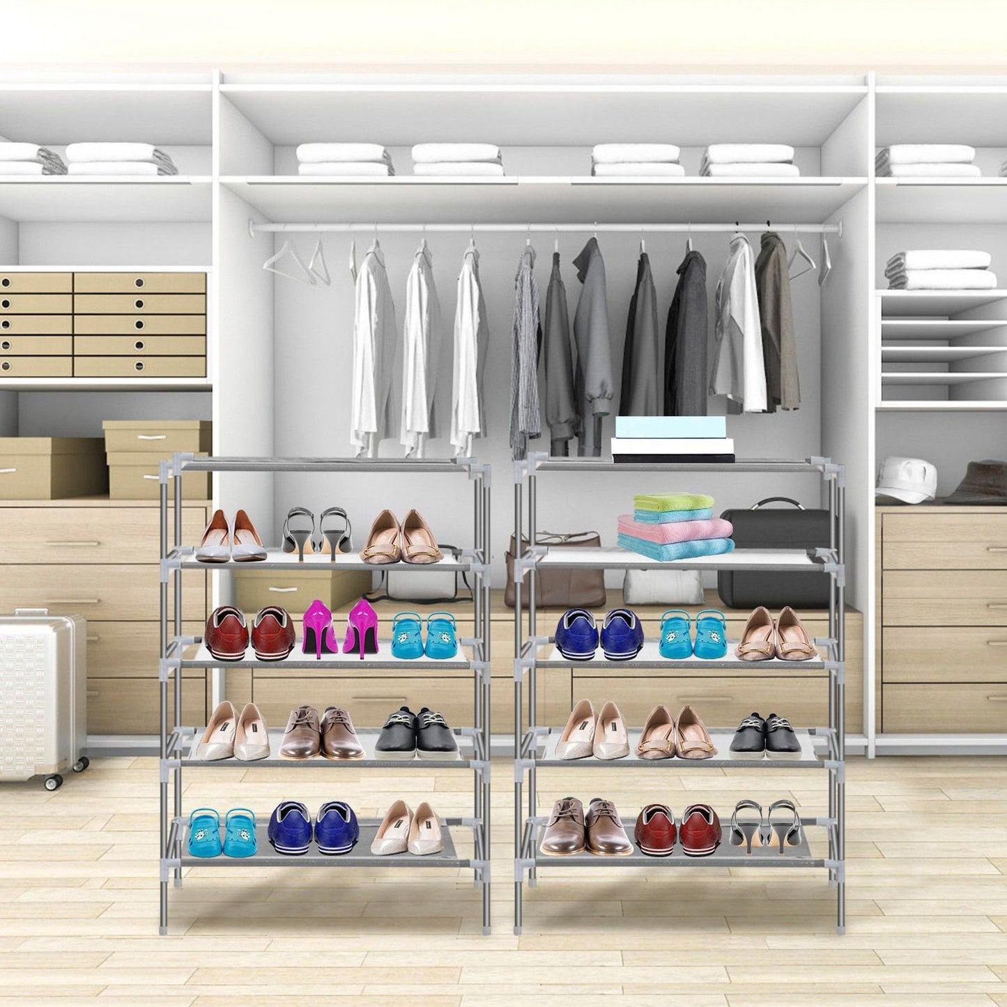 Frendorf | 10-stöckiger Schuhregal mit 27 Paar Schuhen Organizer