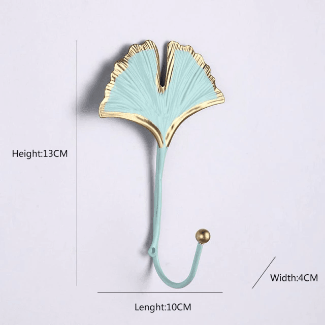 Frendorf | LeafLuxe Metall Wandhaken im Blätterdesign | Elegantes & Funktionales Dekor | In Gold & Blau erhältlich