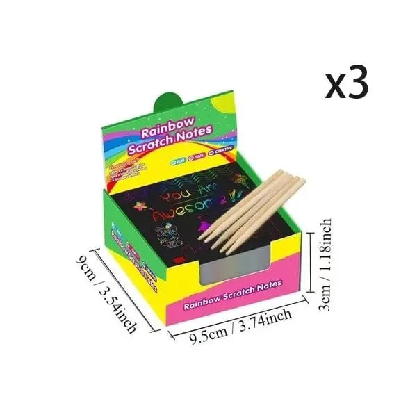 Frendorf | 100 Stück Kratzbilder-Set – Kreativer DIY-Spaß für Kinder & Erwachsene