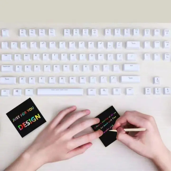 Frendorf | 100 Stück Regenbogen-Kratzpapier – kreativ, farbenfroh & kindgerecht