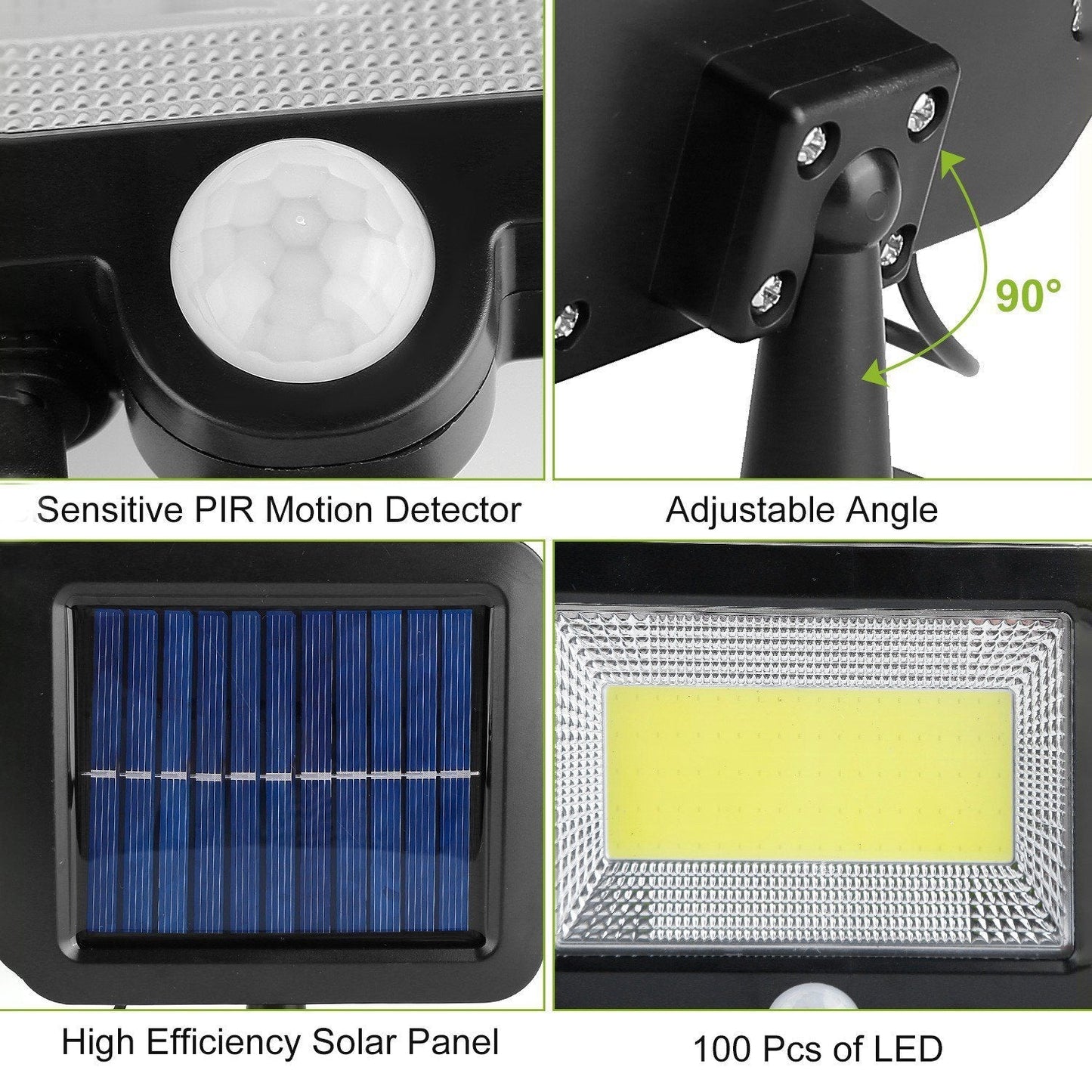 Frendorf | 100 LED Solarbetriebene Wandlichter Außen