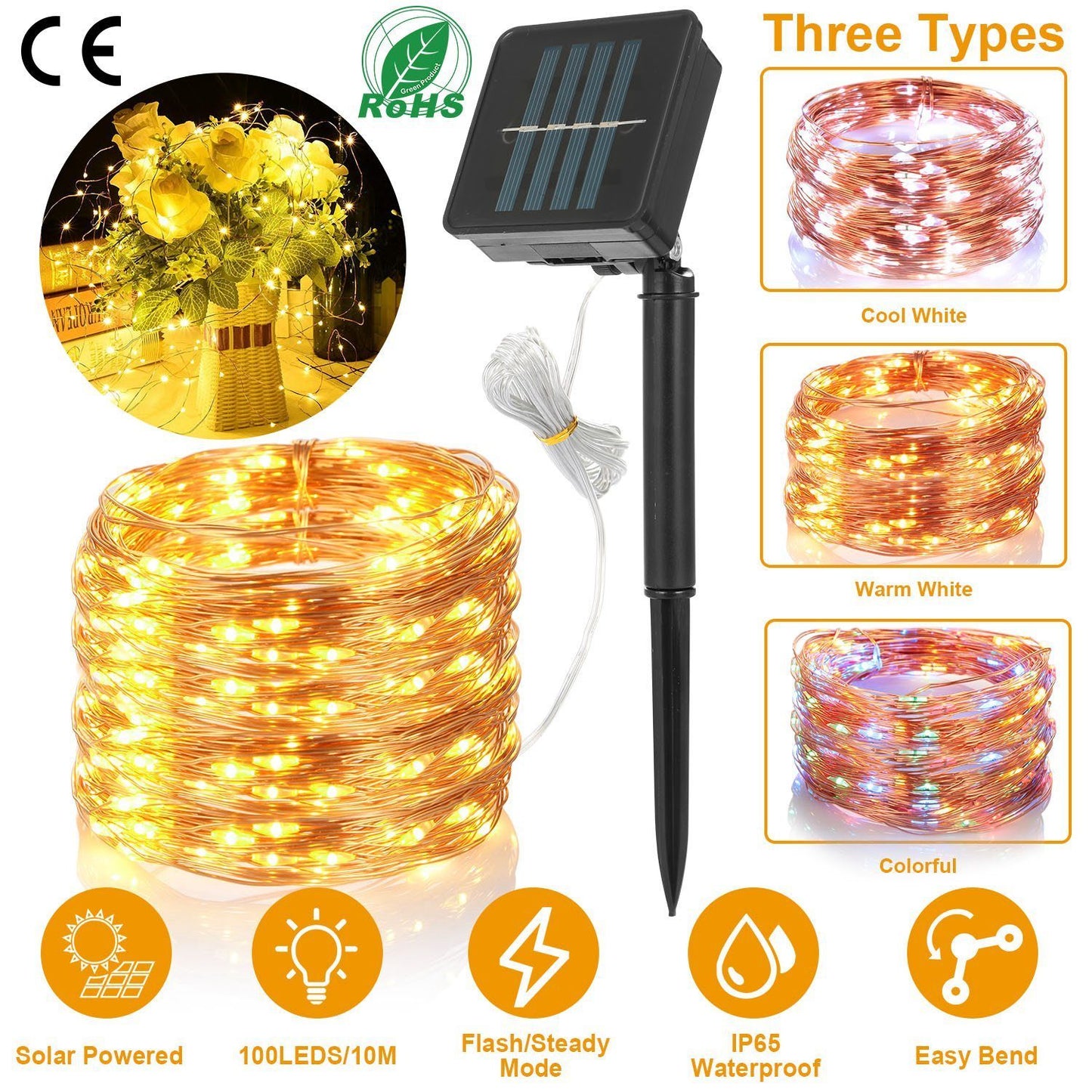 Frendorf | 100 LEDs Solar Lichterkette
