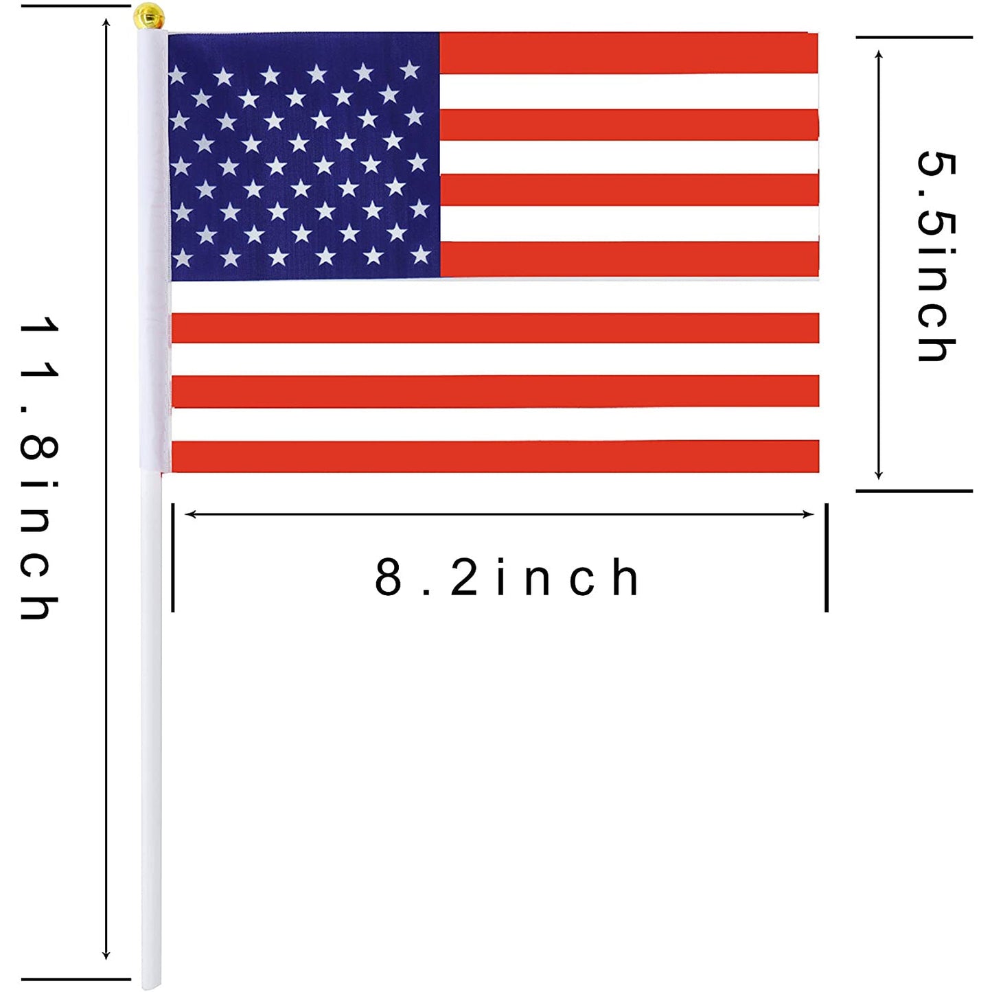 Frendorf | 100-Pack: Handheld Kleine Miniatur Amerikanische Flagge