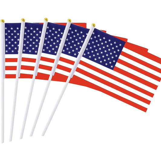 Frendorf | 100-Pack: Handheld Kleine Miniatur Amerikanische Flagge