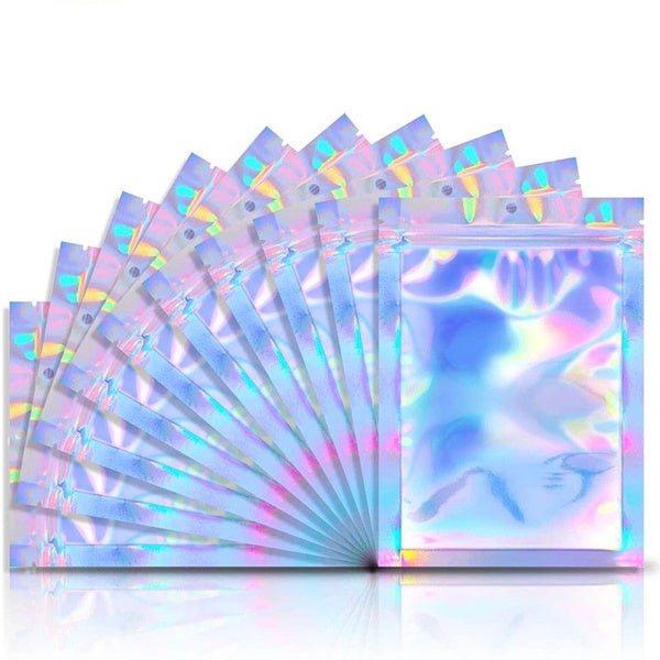 Frendorf | 100-Pack: Wiederverschließbare holografische Folientaschen