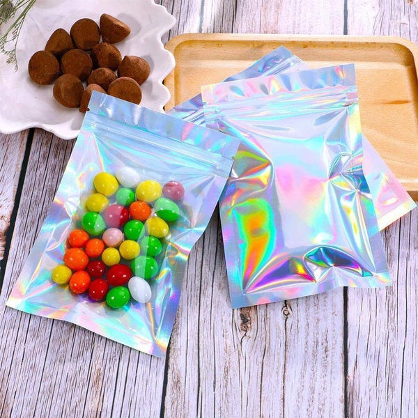 Frendorf | 100-Pack: Wiederverschließbare holografische Folientaschen