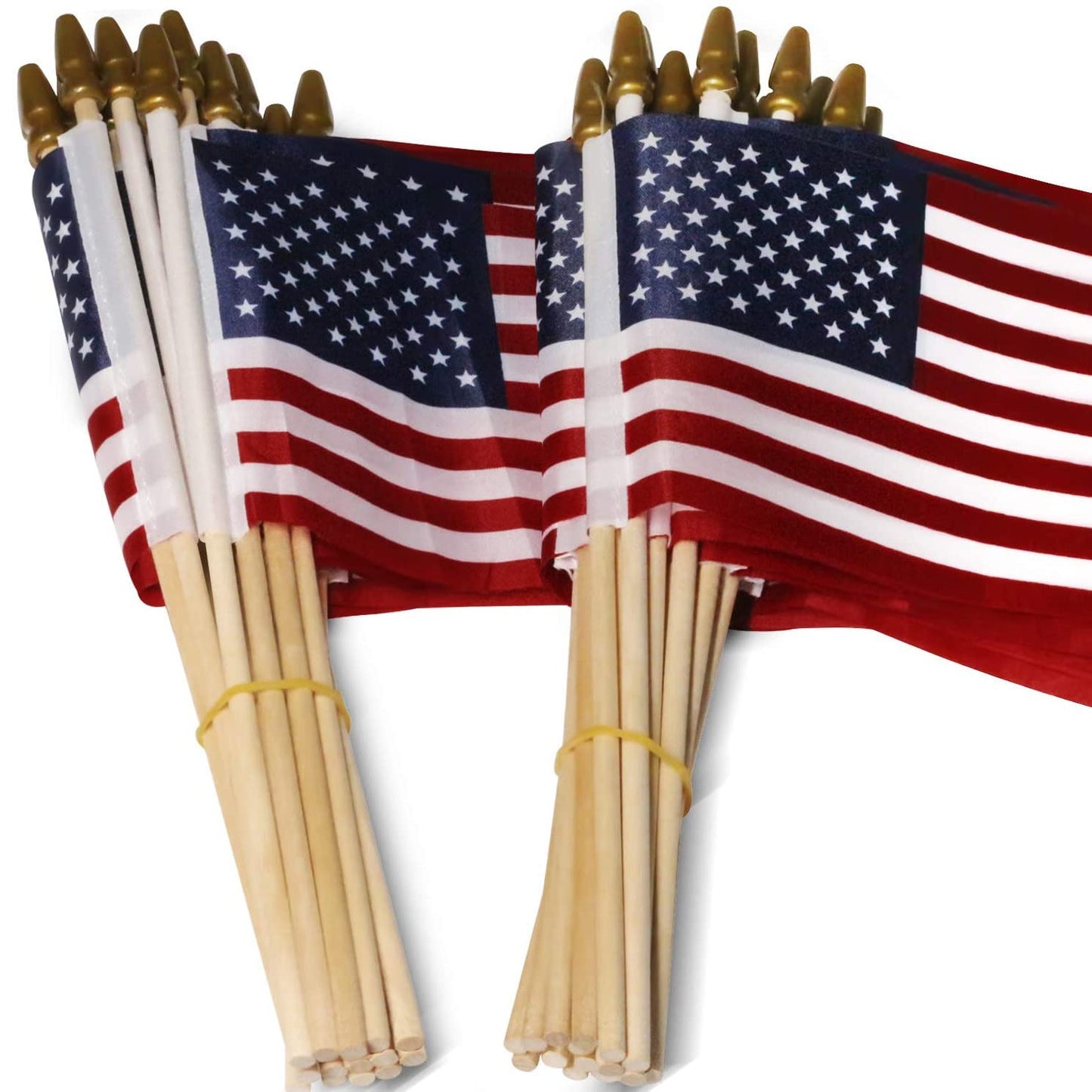 Frendorf | 100-Pack: USA 4x6 in Holzstabflagge