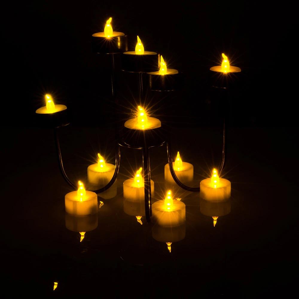 Frendorf | 100-teilige: Amber Gelbe LED Kerze Tee Licht Flameless Steady Teelicht