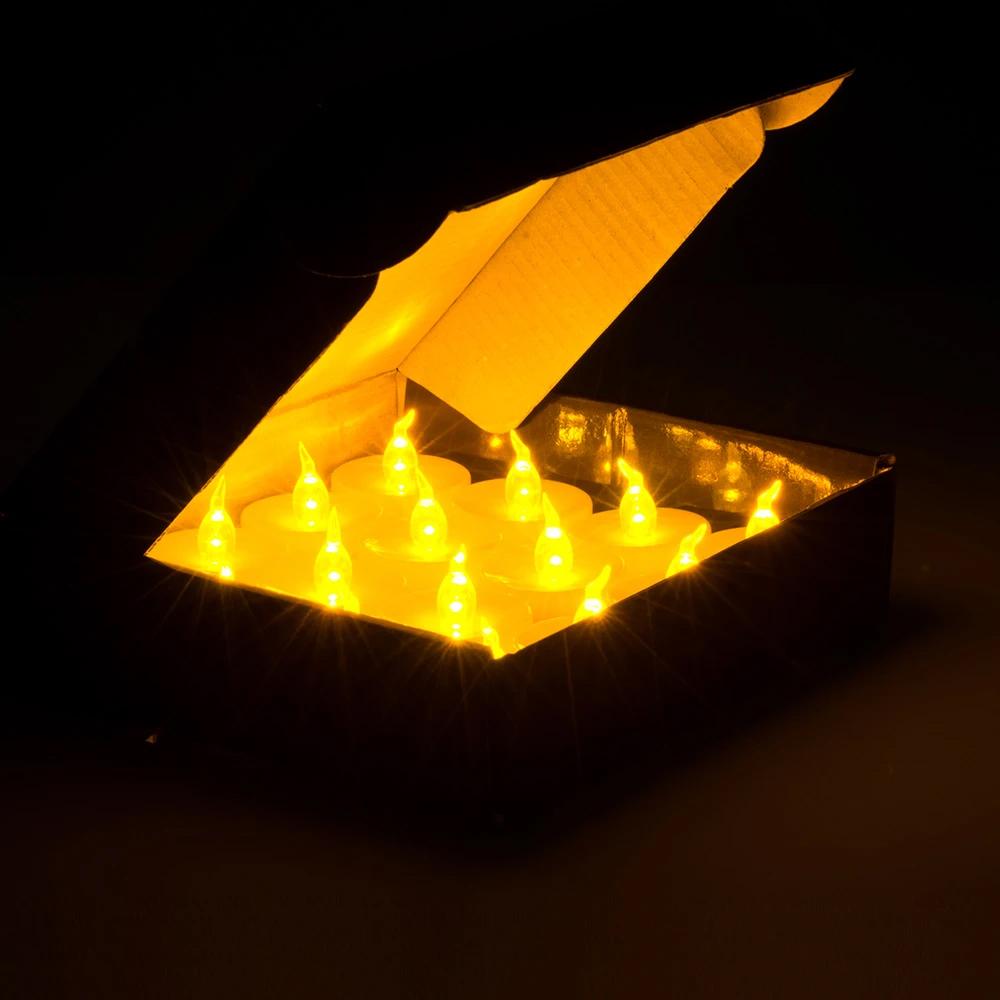 Frendorf | 100-teilige: Amber Gelbe LED Kerze Tee Licht Flameless Steady Teelicht