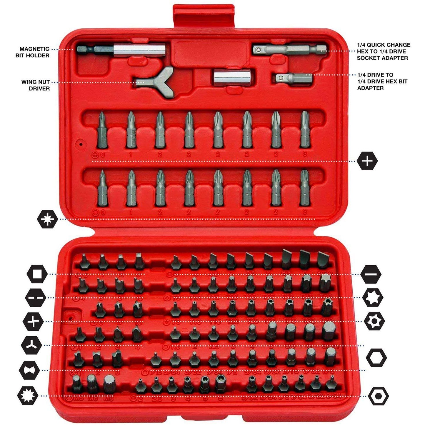 Frendorf | 100-Teile: Neiko 10048A Premium Sicherheits Bit Set