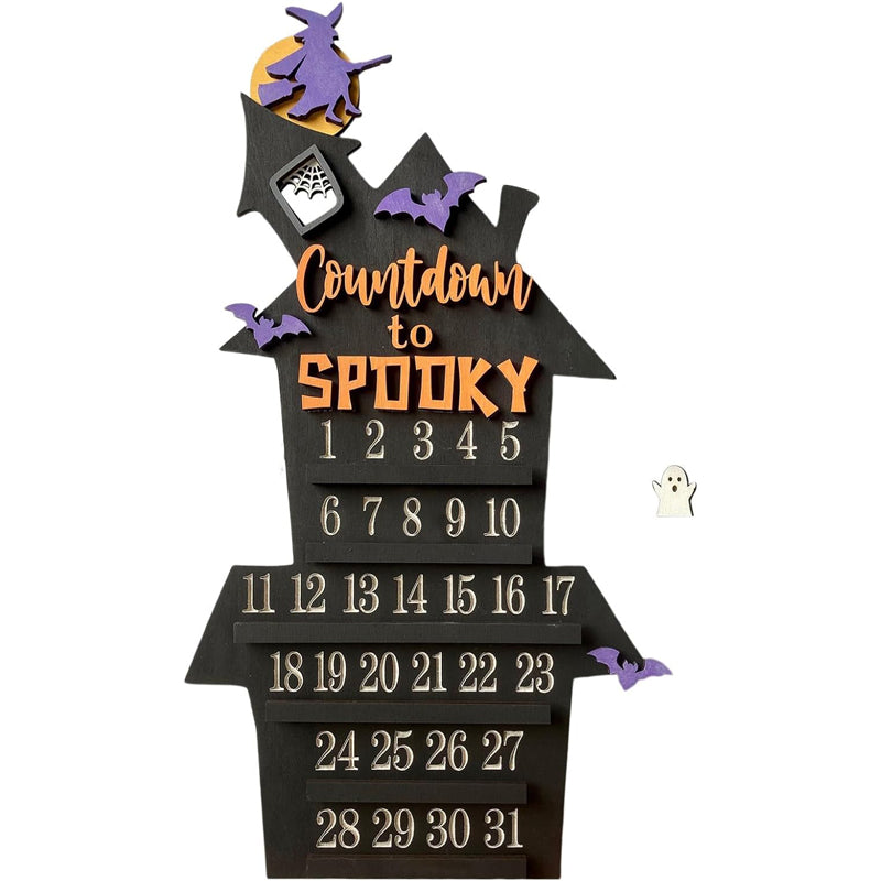 Frendorf | Holz Adventskalender Countdown zu Halloween/Weihnachten