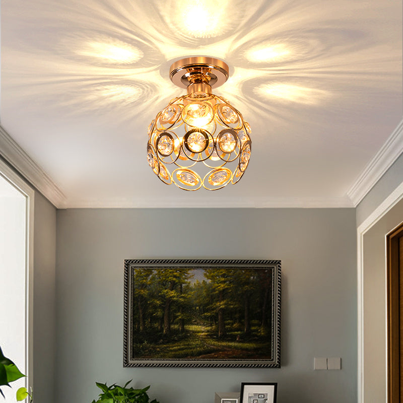 Frendorf | OrnaLux Goldene Luxus Ball Deckenleuchte | Exklusive LED-Beleuchtung | Modern | Elegante Flurbeleuchtung