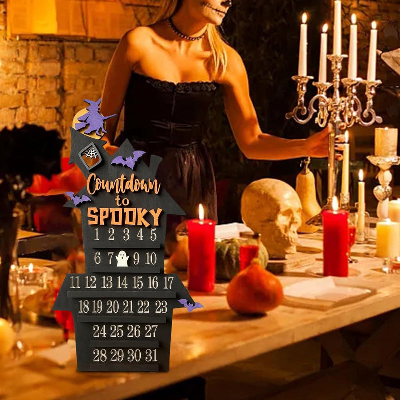Frendorf | Holz Adventskalender Countdown zu Halloween/Weihnachten