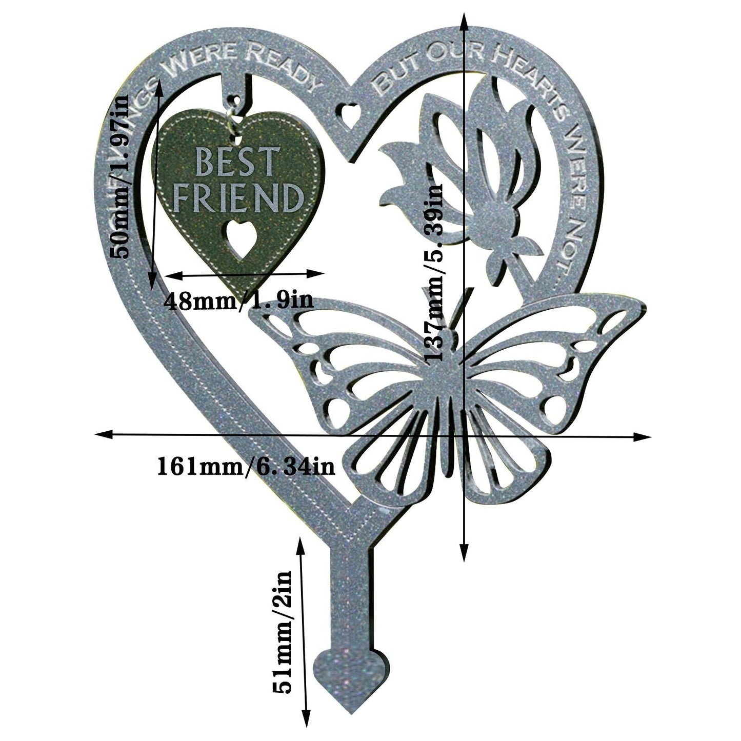 Frendorf | 🦋Gedenk Geschenk Schmetterlings Ornamente - Garten Gedenktafel