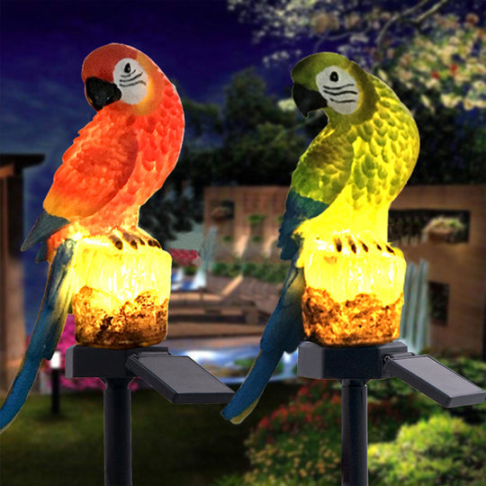 Frendorf | Garten-Eule-Papagei-Statue LED Solarlicht Außen wasserdicht Rasenlampe