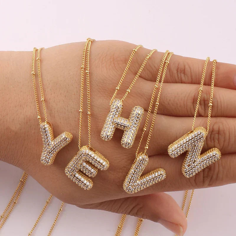 Frendorf | Alphabet-Diamant-Anhänger-Halskette