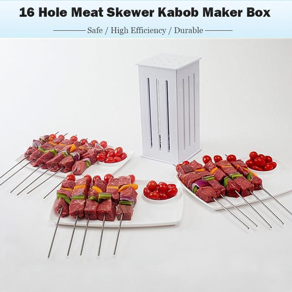 Frendorf | 16 Löcher BBQ Kabob Spießmacher, Schneller Kabob Express