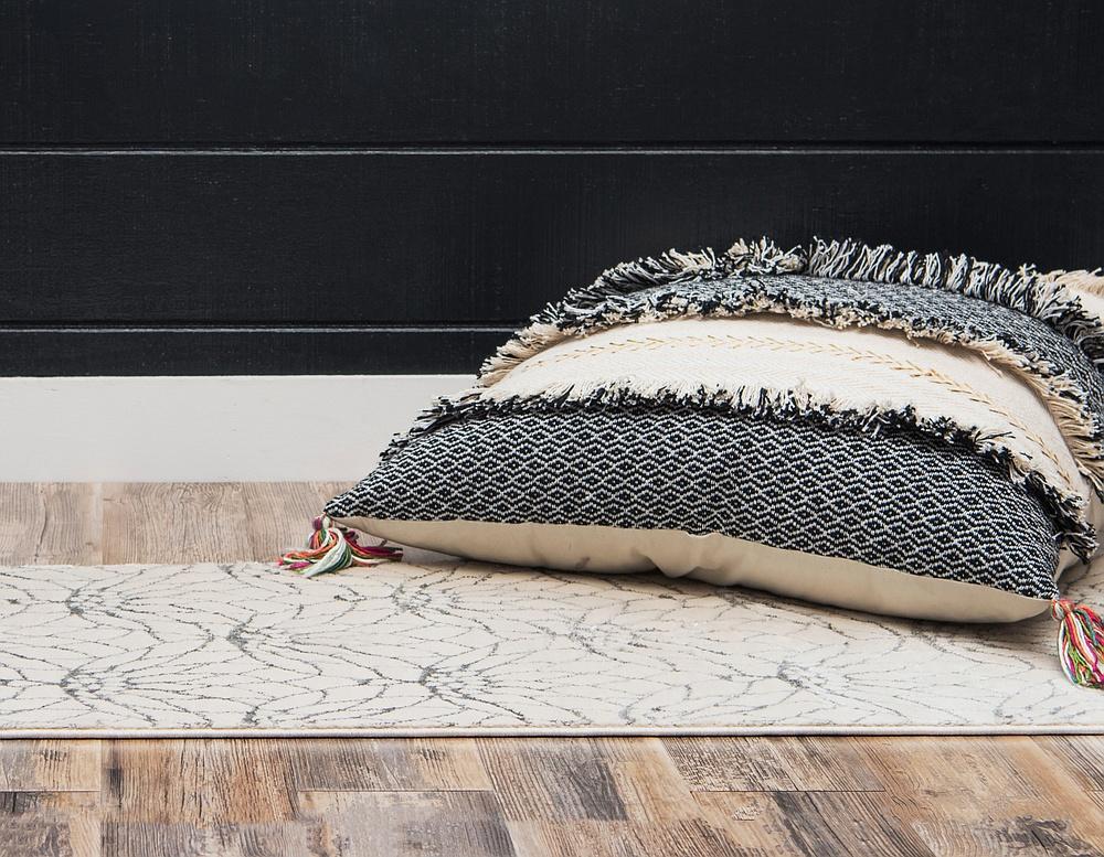 Frendorf | Floriva Lotusblumen-Teppich | Luxus-Design | Hochwertige Musterung | Wohn- & Schlafzimmer-Deko