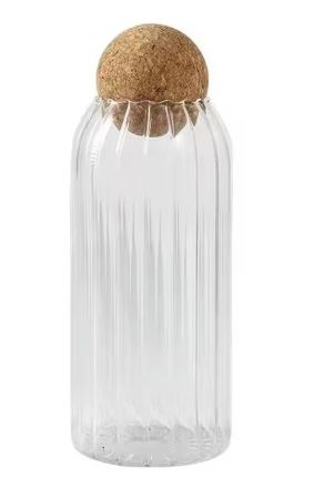 Frendorf | 3 Stück gerippte Glasbehälter