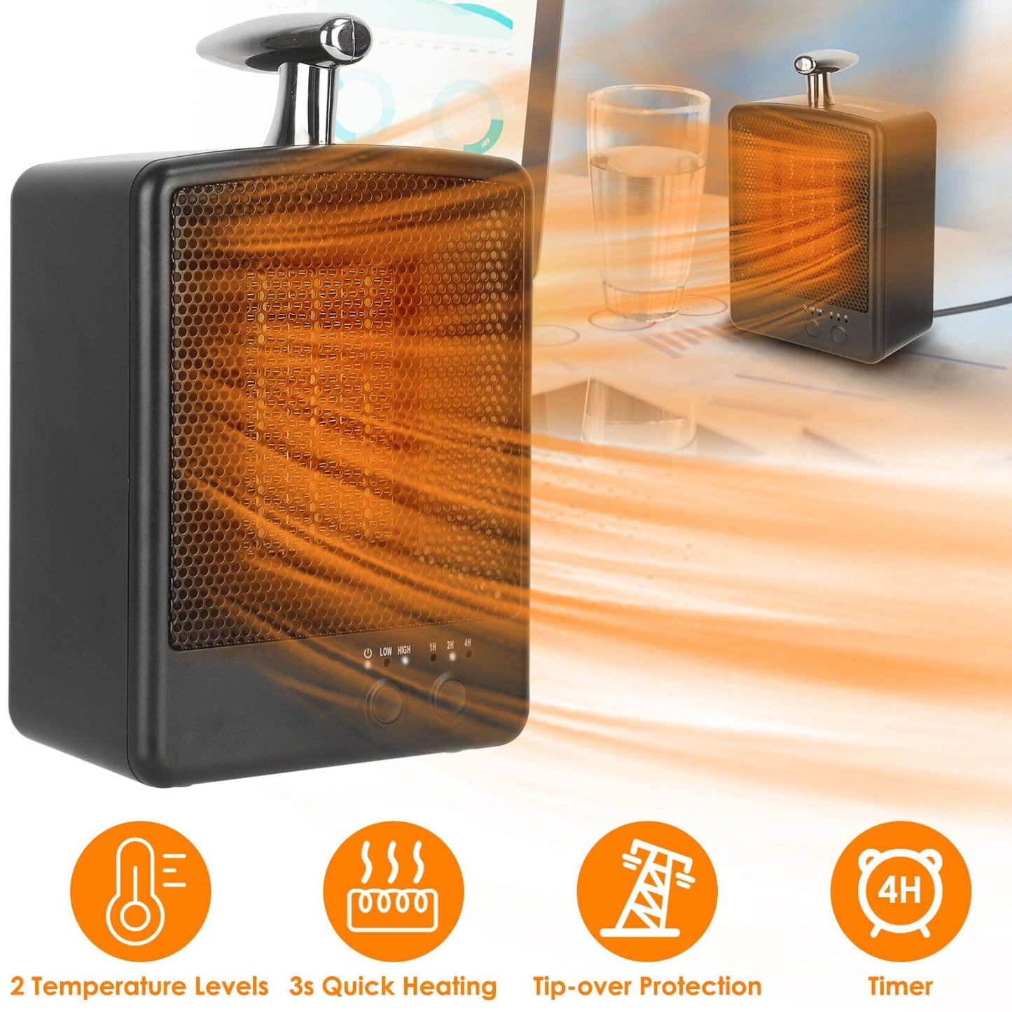 Frendorf | 1000W Tragbarer Elektrischer Raumheizer