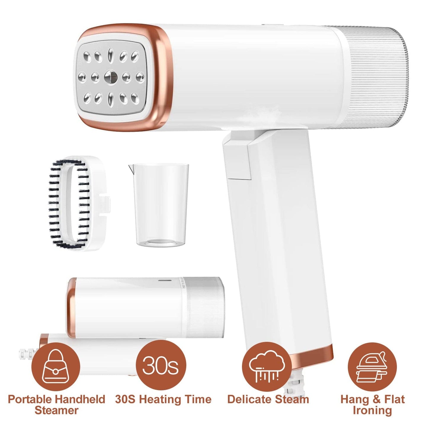 Frendorf | 1000W Tragbarer Handheld Kleidungsdampfer mit Bürste Zusammenklappbar